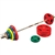 Body Solid Colored 500lbs Rubber Grip Olympic Set with Chrome Bar