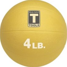 Body Solid BSTMB4 4 lb. Yellow Medicine Ball