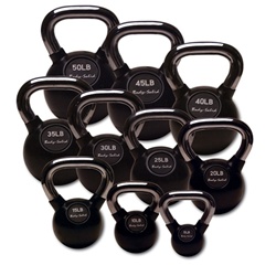 Body Solid 5 lb to 50 lb Rubber Coated Kettlebell Set