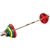Body Solid Colored 300lbs Rubber Grip Olympic Set with Chrome Bar