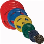 Body Solid Colored Rubber Grip Olympic Plates 455lbs.