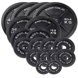 Body Solid Cast Iron Olympic Weight Plate 355 lb. Set