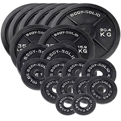 Body Solid Cast Iron Olympic Weight Plate 455 lb. Set