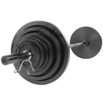 Body Solid 500 lb. Cast Olympic Weight Set W/Black Bar